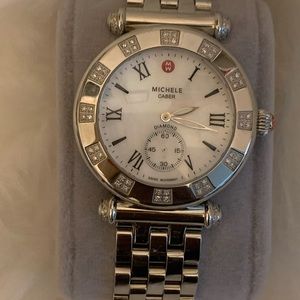Michele Caber Diamond MOP Stainless Steel